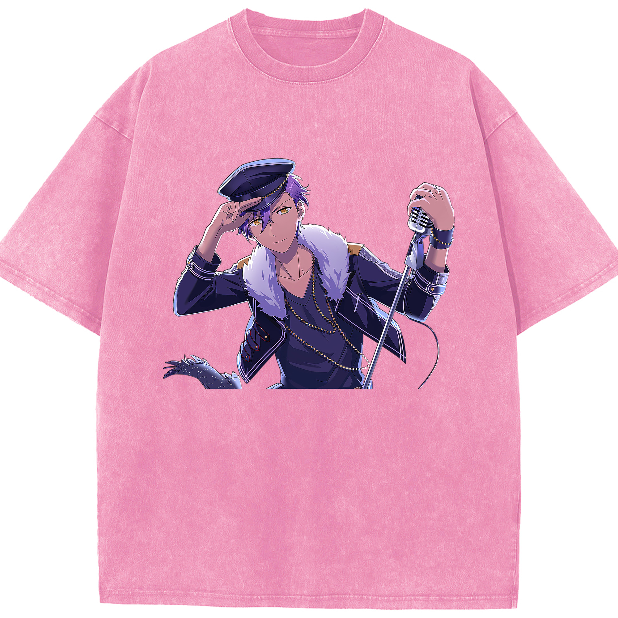 （画像用） あんさんぶるスターズ! Ensemble Stars 綿100% ヴィンテージ風 半袖Tシャツ（フロントプリント）